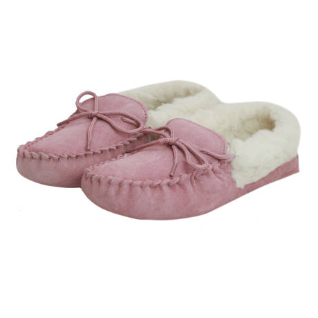 Eastern Counties Leather - Womens/Ladies Soft Sole Wool Lined Moccasins