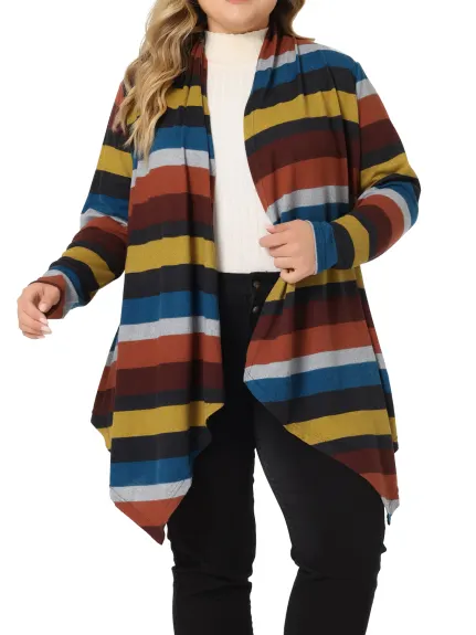 Agnes Orinda - Winter Outerwear Asymmetrical Sweater Cardigan