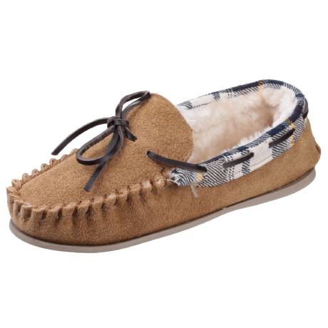 Cotswold - Womens/Ladies Kilkenny Classic Fur Lined Moccasin Slippers