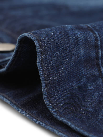 Agnes Orinda - Vestes en jean à capuche avec cordon de serrage superposé