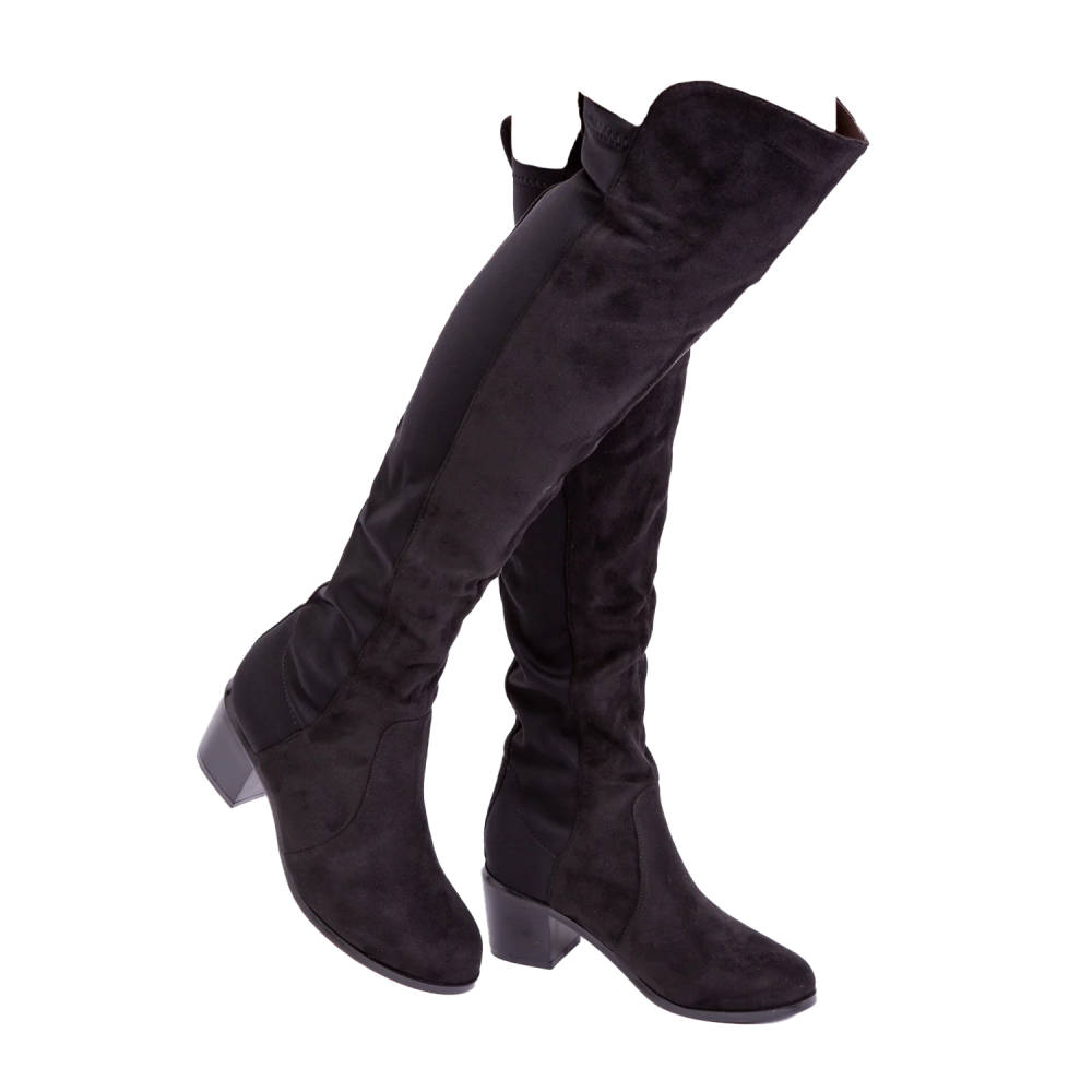 Where s That From Womens Ladies Britta Suede Thigh High Mid Heel Knee High Boots Penningtons