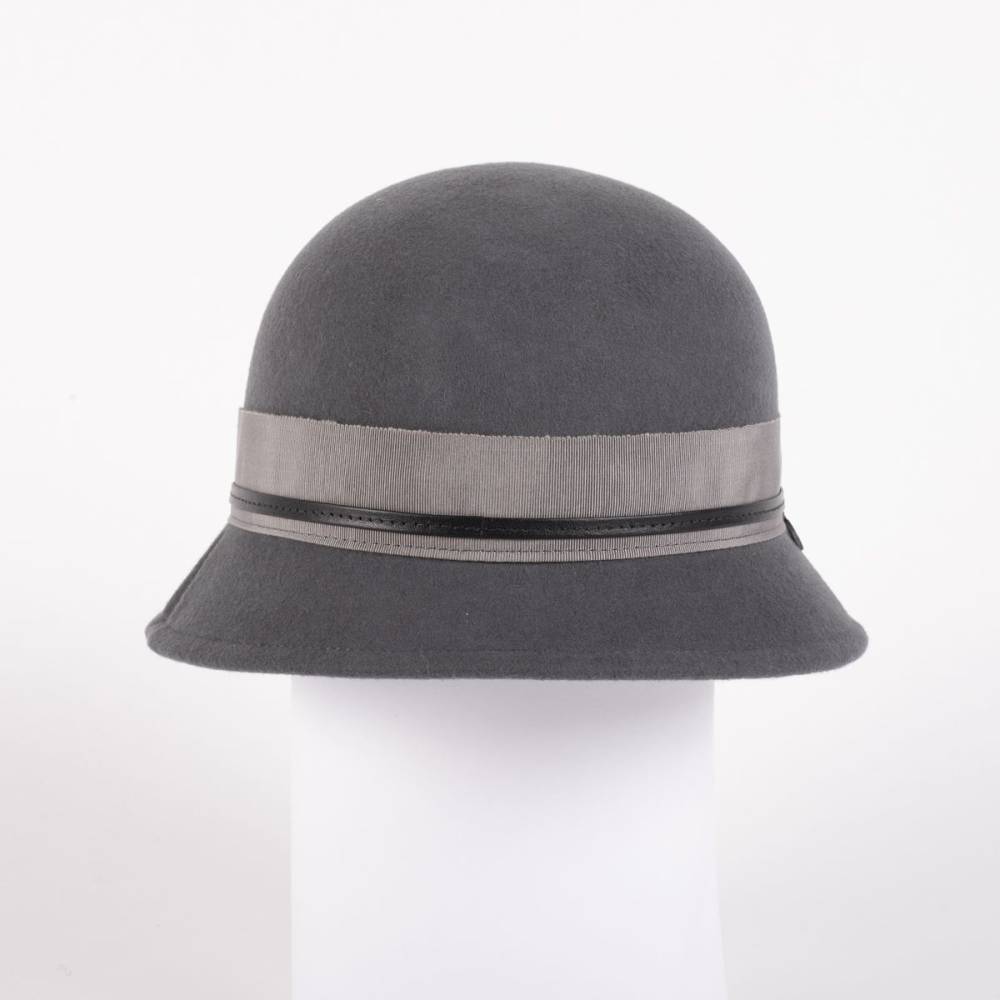 Canadian Hat 1918 - Carolane- Short Cloche With Ribbon And Leather Cord