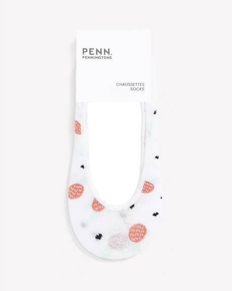 Chaussettes invisibles avec imprimé d'ananas