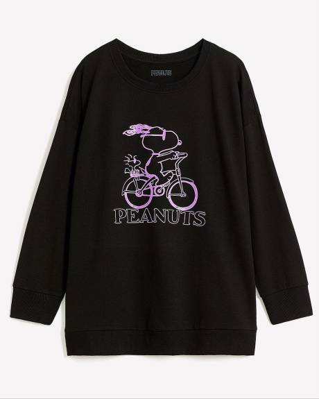 Crewneck Sweatshirt with Snoopy Print