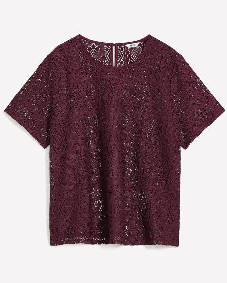 Crochet Short-Sleeve T-Shirt