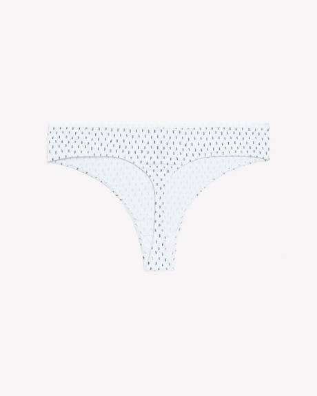 Culotte tanga blanche à petites coches - ti Voglio