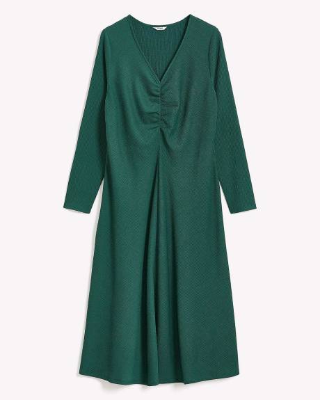Robe mi-longue en tricot texturé