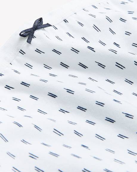 Double-Mark Print Full Brief with Shiny Elastic - ti Voglio