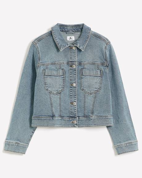 Veste en denim pâle écourté, tissu responsable - d/C JEANS