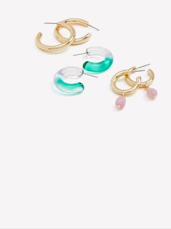 Small Assorted Hoop Earrings, Set of 3 - Addition Elle