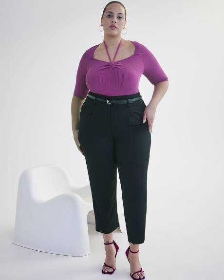 Halter Sweater with Elbow Sleeves - Addition Elle