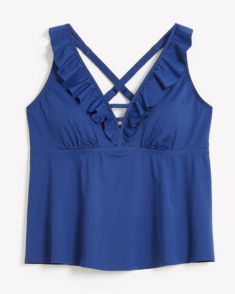 Ruffled Tankini Top