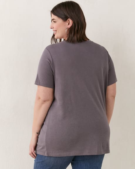 Printed U-Neck Boyfriend Tee