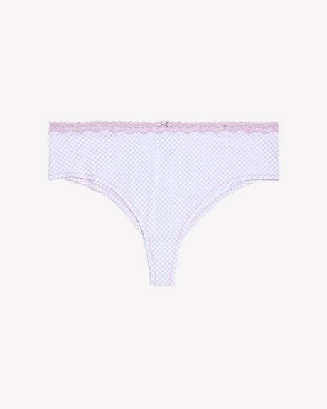 Culotte cheeky en mélange de coton à imprimé vichy - ti Voglio