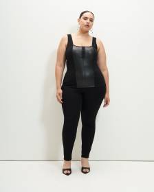Responsible, Sleeveless Bodycon Knit Top - Addition Elle