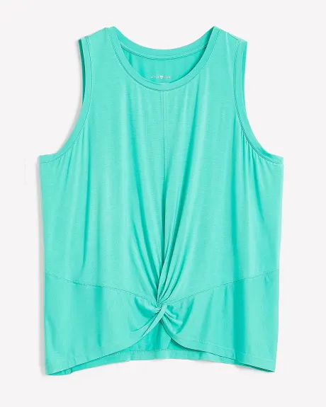 Responsible, Sleeveless Twisted Knit Top - Active Zone