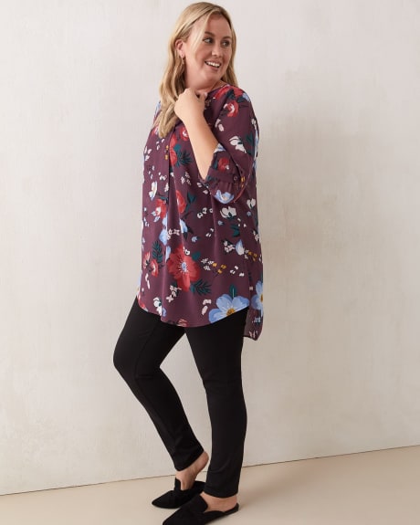 Printed Button-Down Tunic Blouse - In Every Story