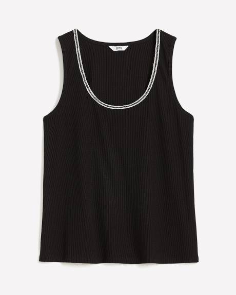 Camisole côtelée à encolure en U - Essentiels PENN.