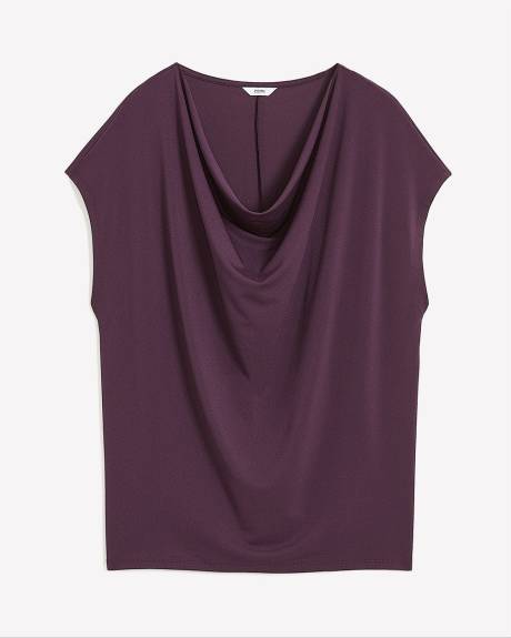 Cowl-Neck Knit Top
