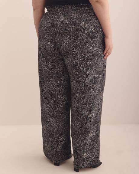 Palazzo-Leg Pant with Elastic Waistband