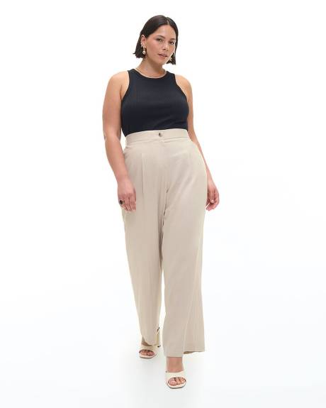 Linen Blend Wide-Leg Pant - Addition Elle