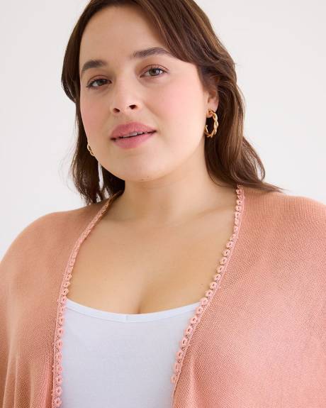 Knitted Cape with Picot Trim