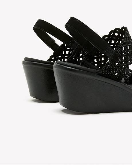 Wide Width, Sling-Back Sassy Dayz Wedge Sandal - Skechers