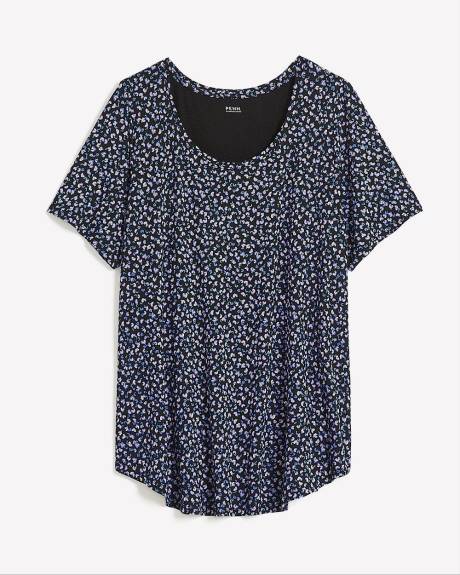 T-shirt coupe moderne à col dégagé, tissu responsable - Essentiels PENN.