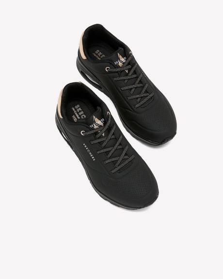Wide Width, Uno Shimmer Away Sneaker - Skechers