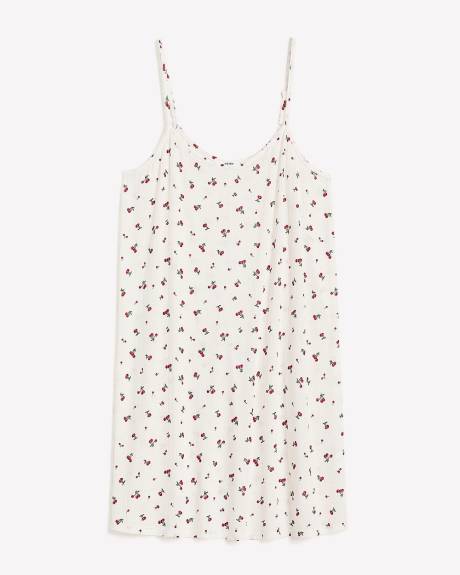 Robe de nuit sans manches en pointelle à motif de cerises - ti Voglio