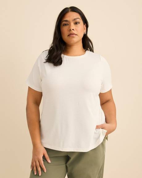 Crewneck T-Shirt with Side Slits - Active Zone