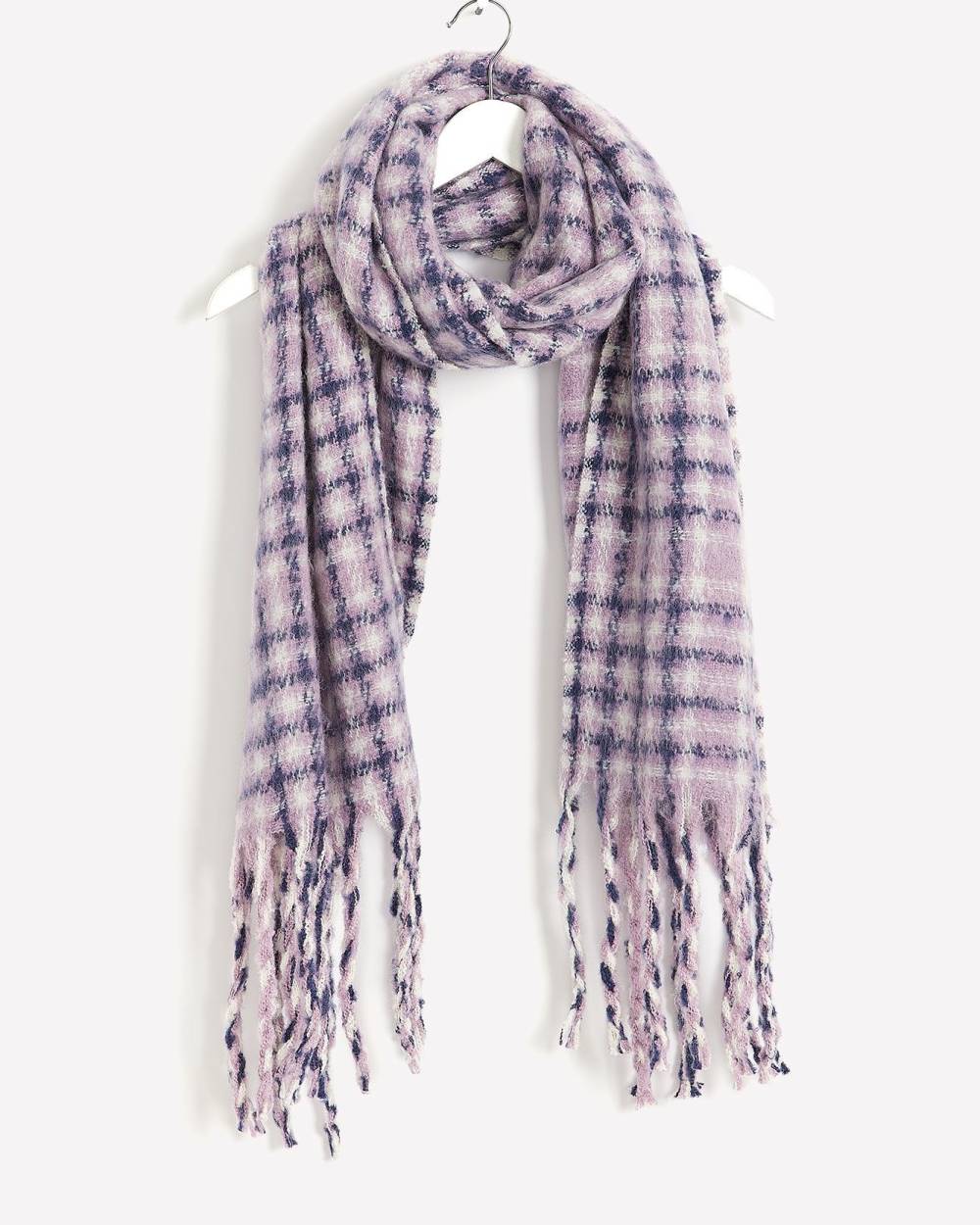 Soft Lilac Plaid Scarf