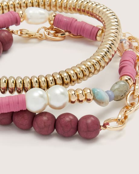 Beaded Elastic Bracelets, Set of 3 Penningtons