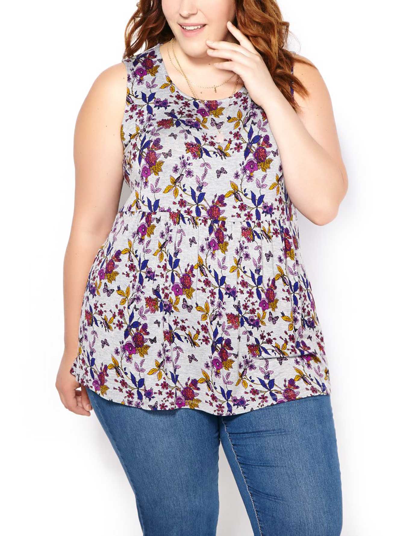 Sleeveless Printed Babydoll Top Penningtons