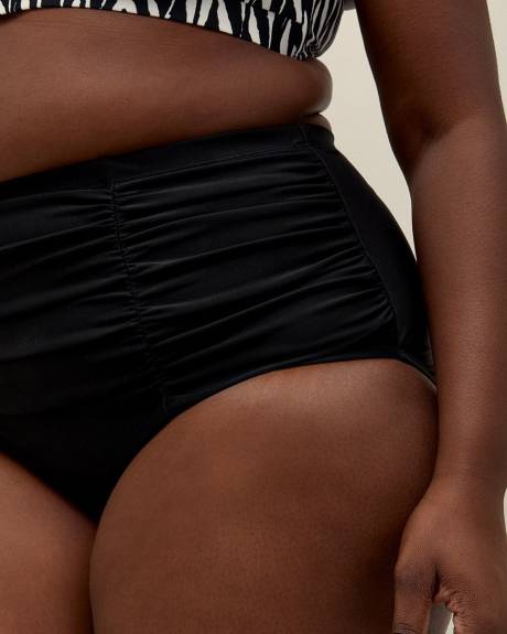 High-Waisted Costa Swim Brief - Raisins Curve