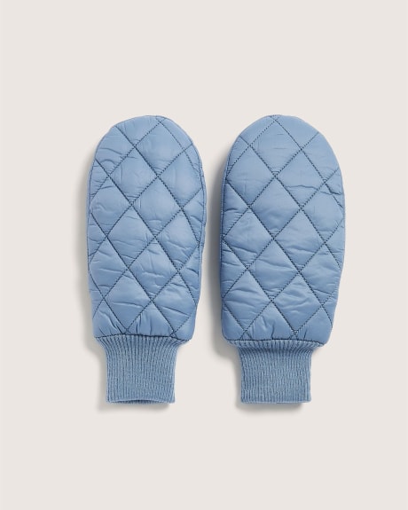 Quilted Mittens With Fleece Lining