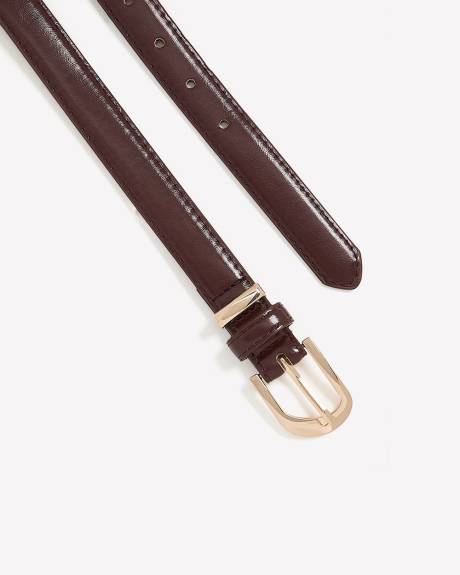 Ceinture bourgogne avec boucle asymétrique