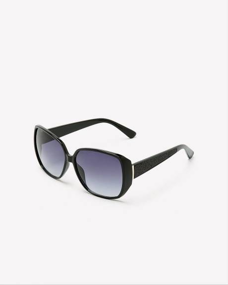 Lunettes de soleil Wayfarer avec brillants sur les branches