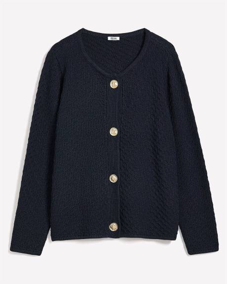 Fancy Stitch Cardigan Sweater