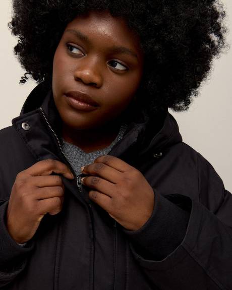 Lined Parka Jacket with Removable Hood