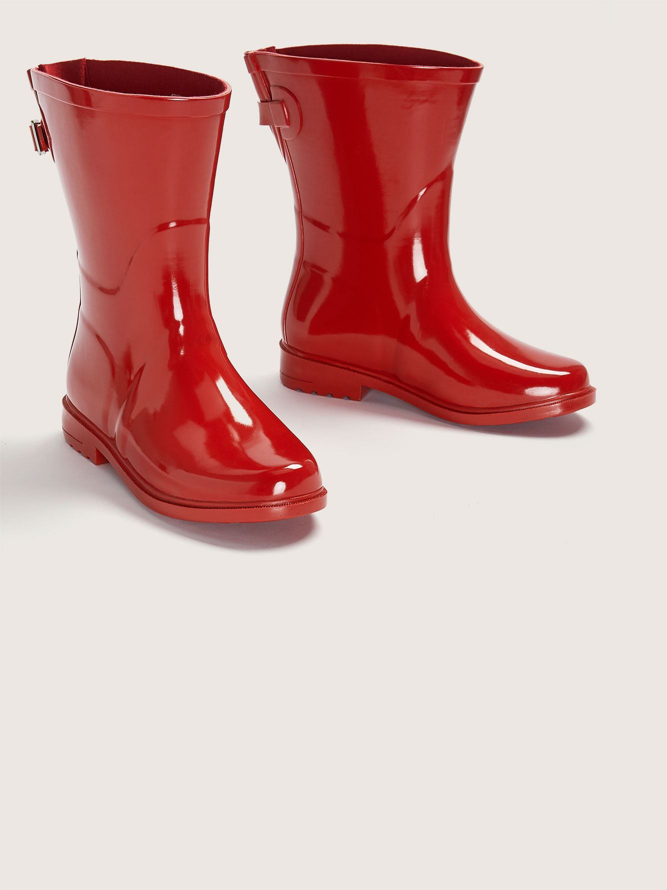 wide mid calf rain boots