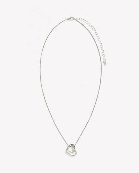 Short Necklace with Heart Pendant