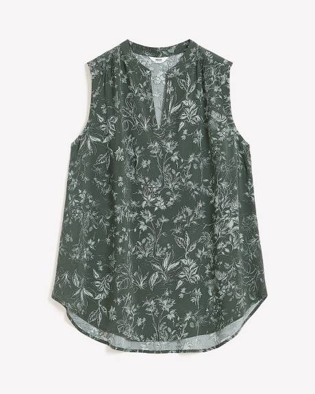 Blouse tunique sans manches, tissu responsable