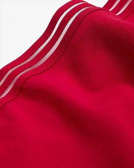 Red Cotton Brief with Striped Elastic - ti Voglio