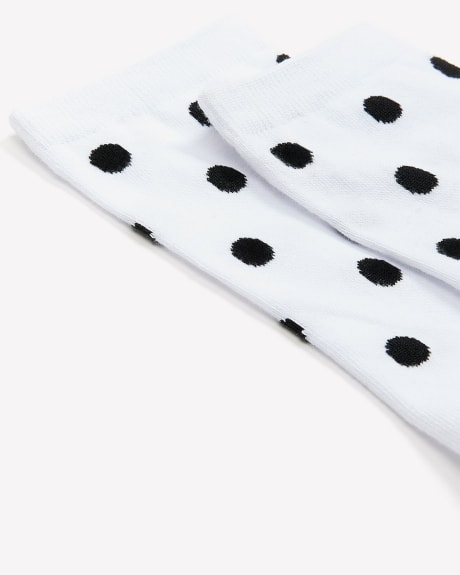 Crew Socks with Polka-Dot Print