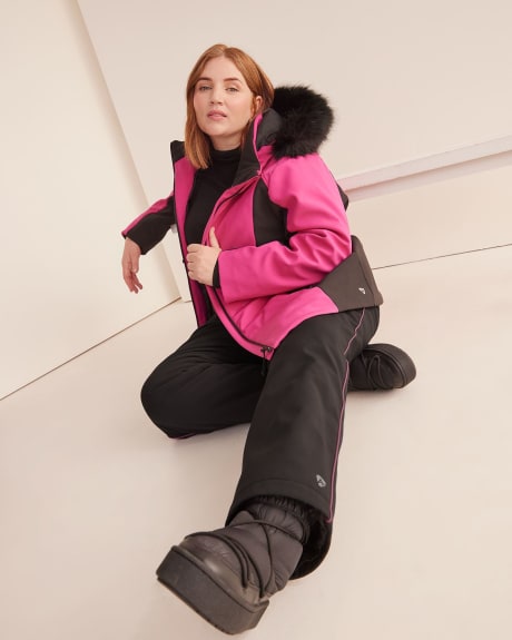 Responsible, Pink & Black Quilted Snow Jacket - Active Zone