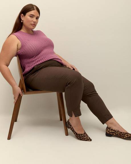 Pantalon à jambe fuselée en mélange de lin