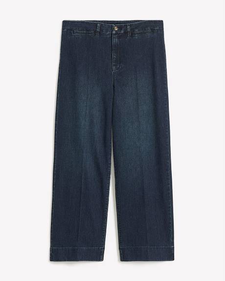 Pantalon en denim à jambe large, tissu responsable - Addition Elle