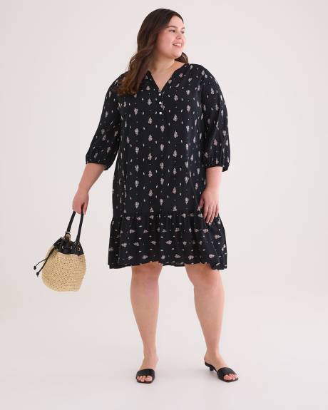 Responsible, 3/4-Sleeve Shirt Dress