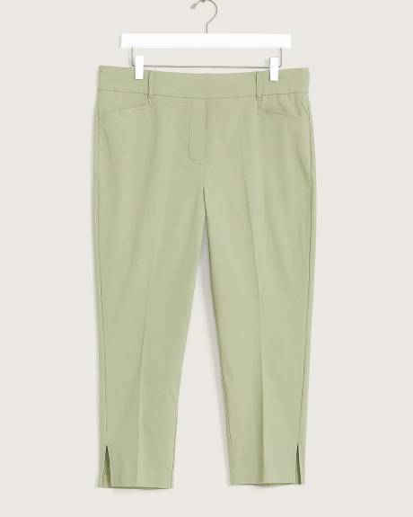 Pantalon capri, coupe ingénieuse, tissu responsable